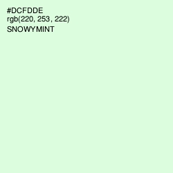 #DCFDDE - Snowy Mint Color Image